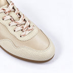 The Dual Stride white Suede Retro Sneakers
