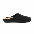 The Dual Stride Black Suede Slip-On Mules