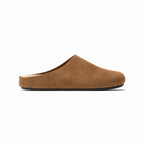 The Dual Stride Camel Brown Suede Slip-On Mules