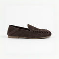 The Dual Stride Chocolate Brown Braided Suede Loafers