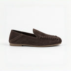 The Dual Stride Chocolate Brown Braided Suede Loafers