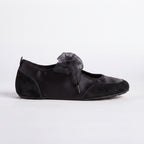 The Dual Stride Women's Black Lace-up Mary Jane Flats
