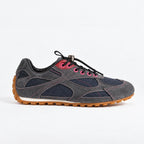 The Dual Stride Charcoal Gray Retro Sneakers