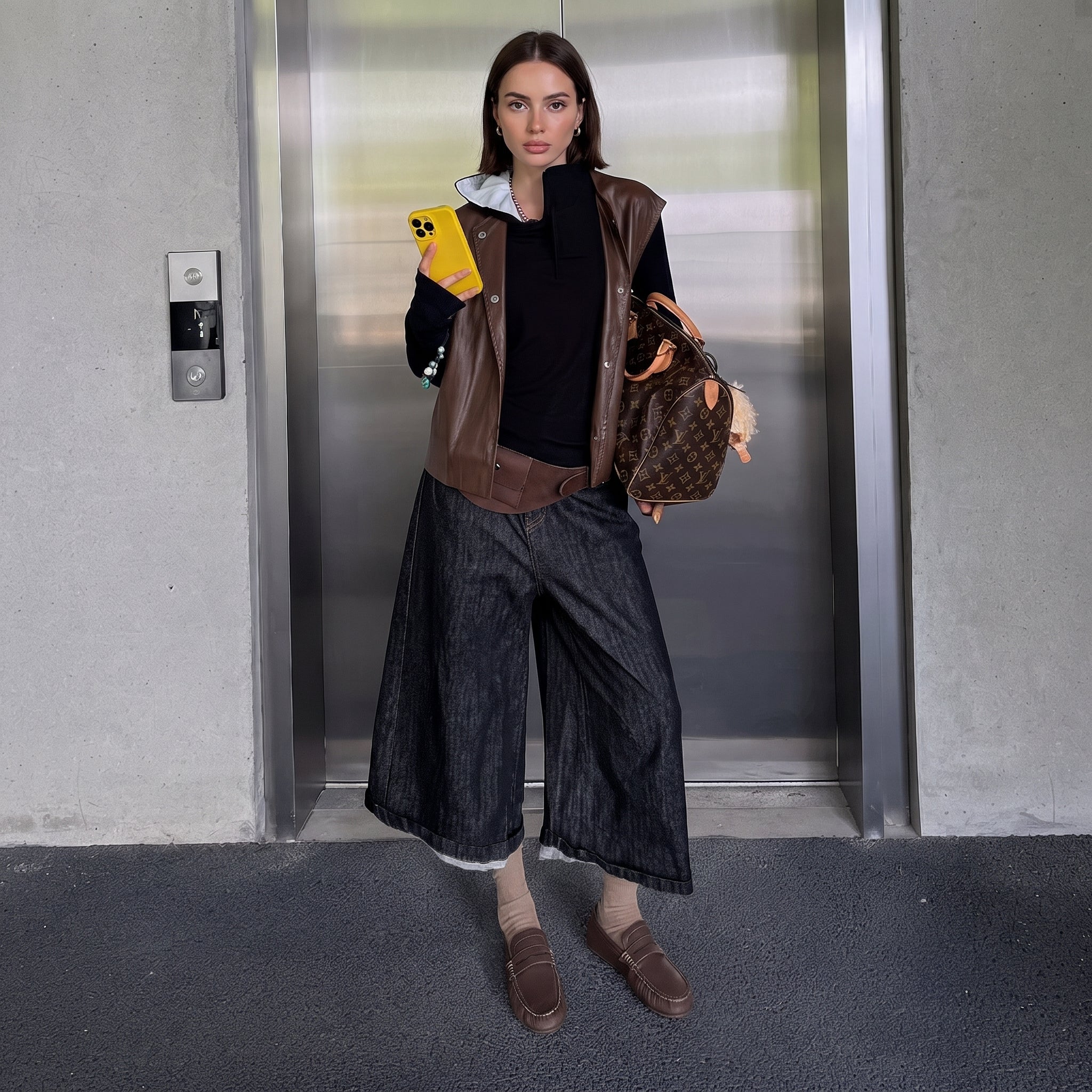 The Dual Stride Women's Brown Penny Loafer Flats