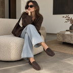 The Dual Stride Chocolate Brown Braided Suede Loafers