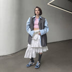 The Dual Stride Blue Split‑Toe Retro Sneakers