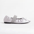 The Dual Stride Satin Bow Strap Ballet Flats