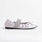 The Dual Stride Satin Bow Strap Ballet Flats