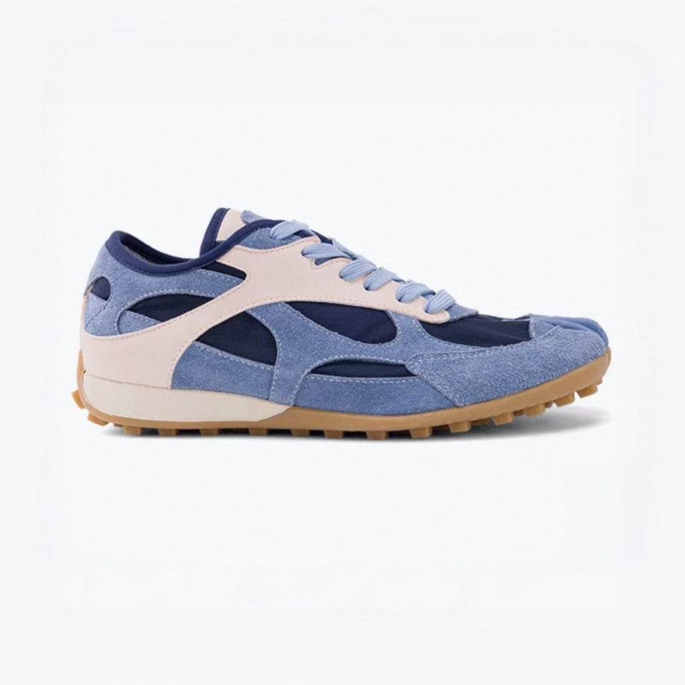 The Dual Stride Blue Split‑Toe Retro Sneakers