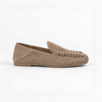 The Dual Stride Beige Braided Suede Loafers