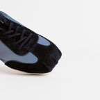 The Dual Stride Blue Satin Suede  Sneakers