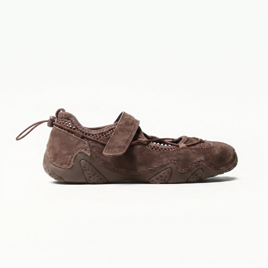 The Dual Stride Brown Mary Jane  Casual Sneakers