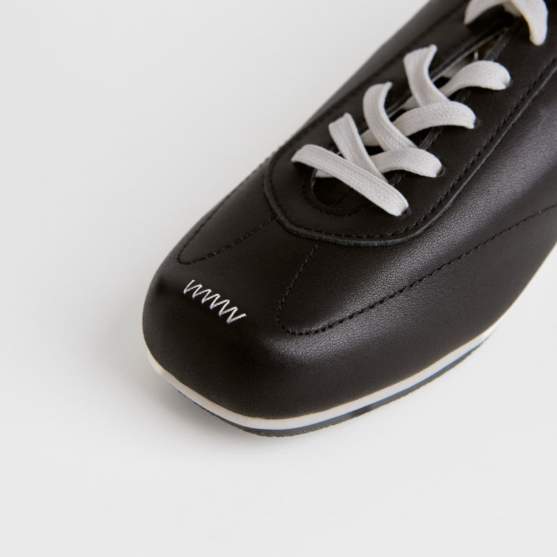 The Dual Stride Black Classic Leather Sneaker