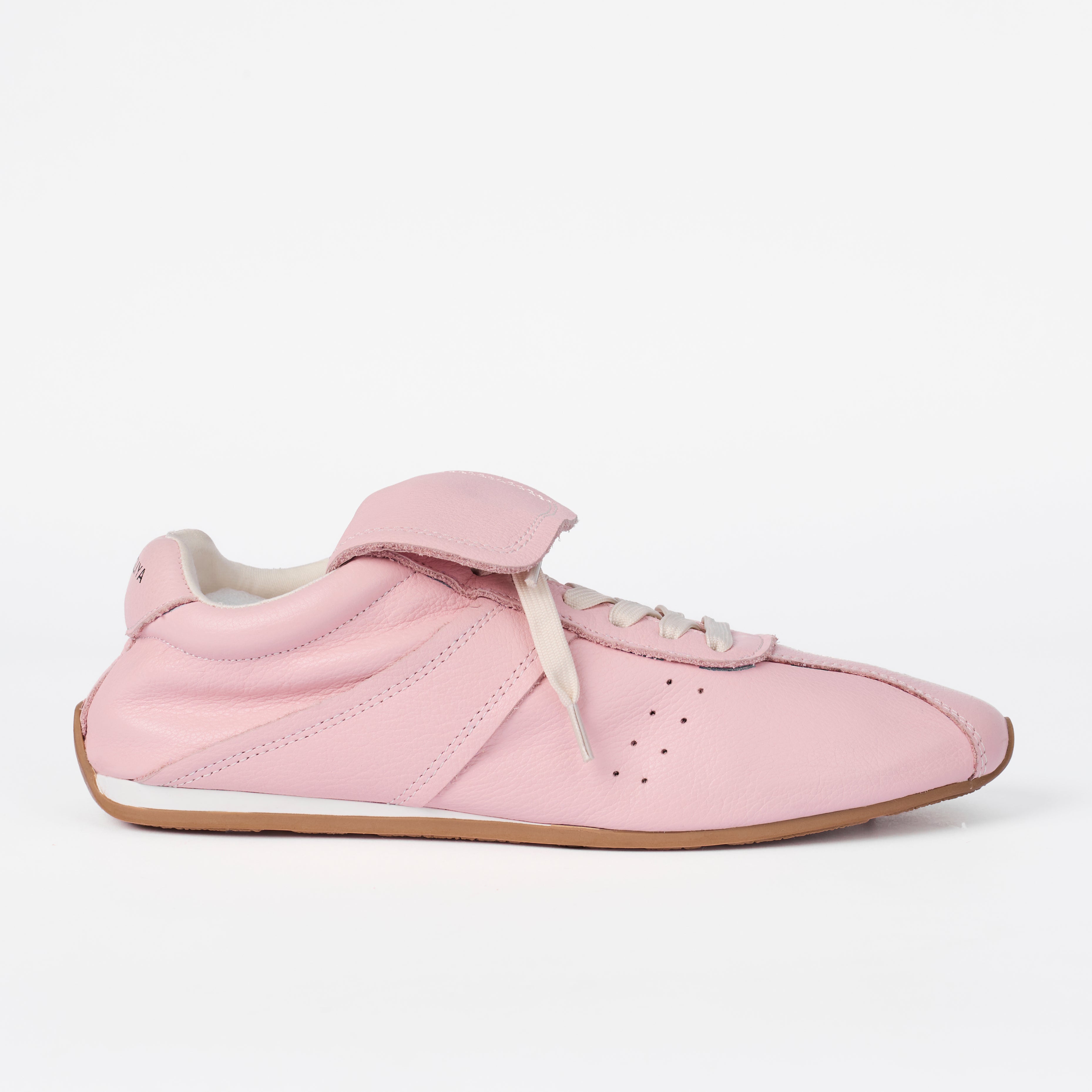 The Dual Stride Women's Genuine Pink Leather Sneakers