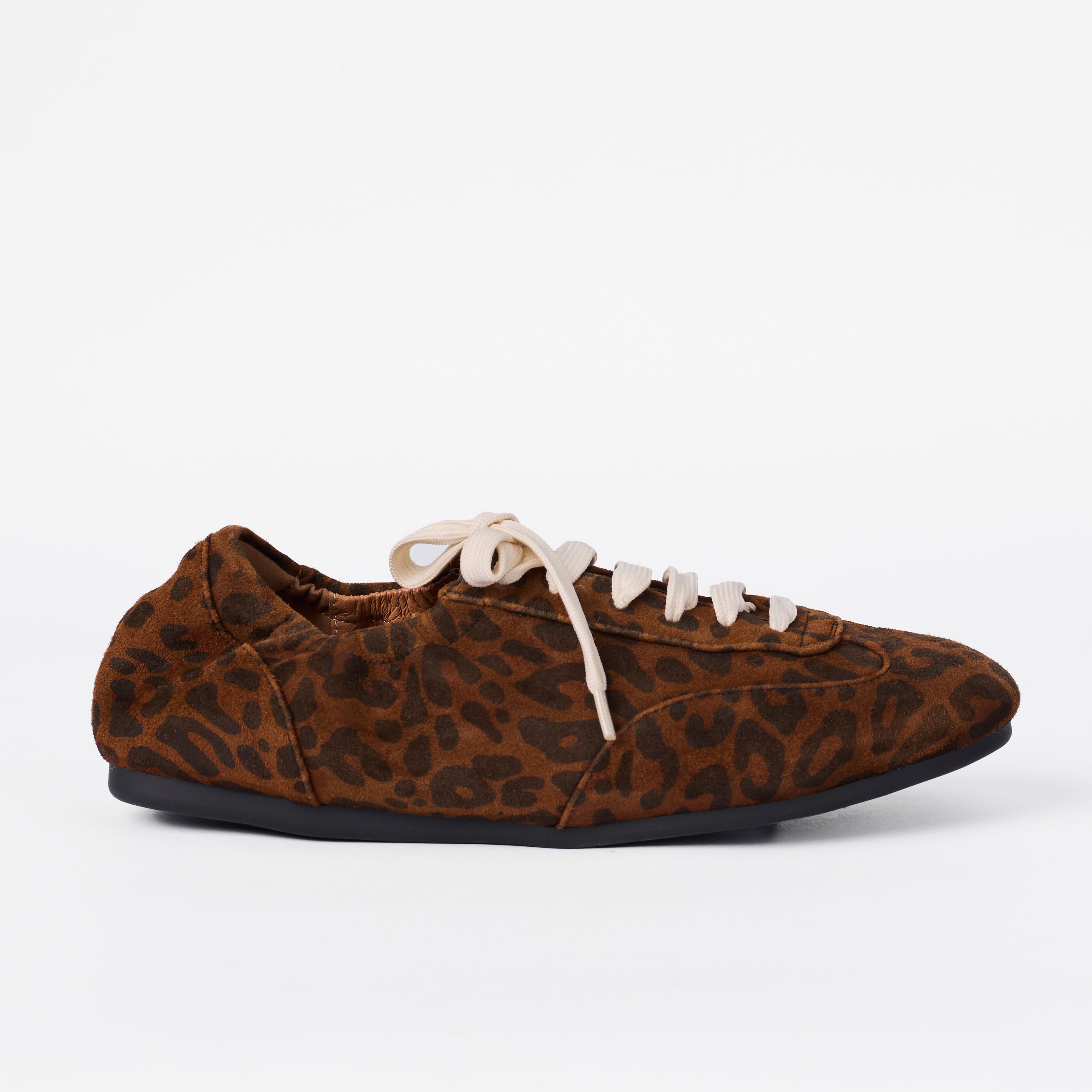The Dual Stride Women's Leopard Print Suede Ballet Sneakers