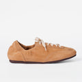 The Dual Stride Women‘s Brown Minimalist Suede Trainers