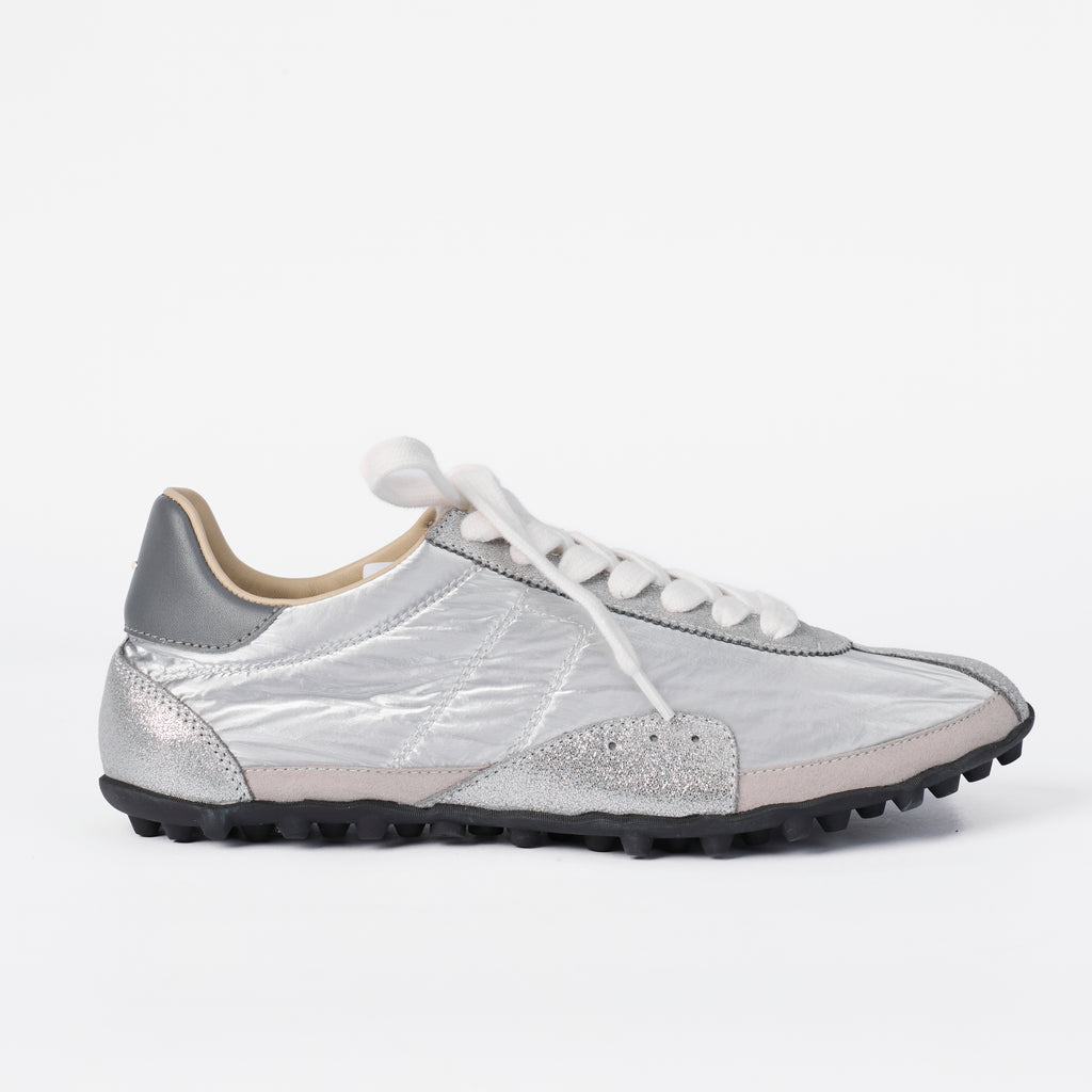 The Dual Stride Women's Casual Silver Sneakers