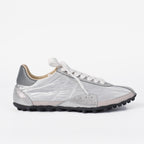 The Dual Stride Women's Casual Silver Sneakers