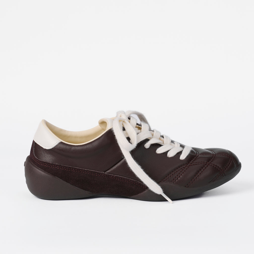 The Dual Stride Women‘s Genuine Leather Casual Brown Sneakers