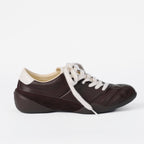 The Dual Stride Women‘s Genuine Leather Casual Brown Sneakers
