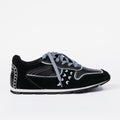 The Dual Stride Men‘s Retro Black Suede Sneakers