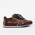 The Dual Stride Men‘s Retro Brown Suede Sneakers