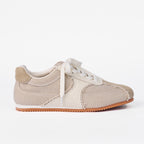 The Dual Stride Women‘s Distressed Ballet Canvas Low-Top Trainers