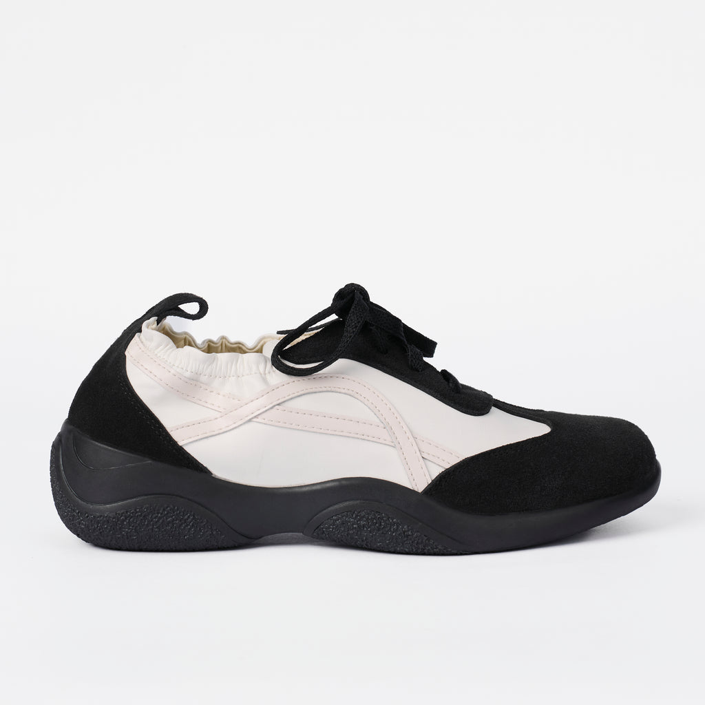 The Dual Stride Women's Color-Blocked Genuine Leather Shoes