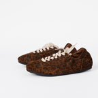 The Dual Stride Women's Leopard Print Suede Ballet Sneakers