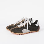 The Dual Stride Women's Soft Retro Green Sneakers