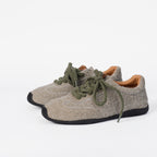 The Dual Stride Women's Green Retro Comfortable Sneakers