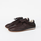 The Dual Stride Women‘s Brown Retro Genuine Leather Sneakers