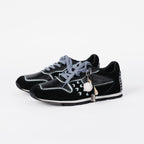 The Dual Stride Women‘s Retro Black Suede Sneakers