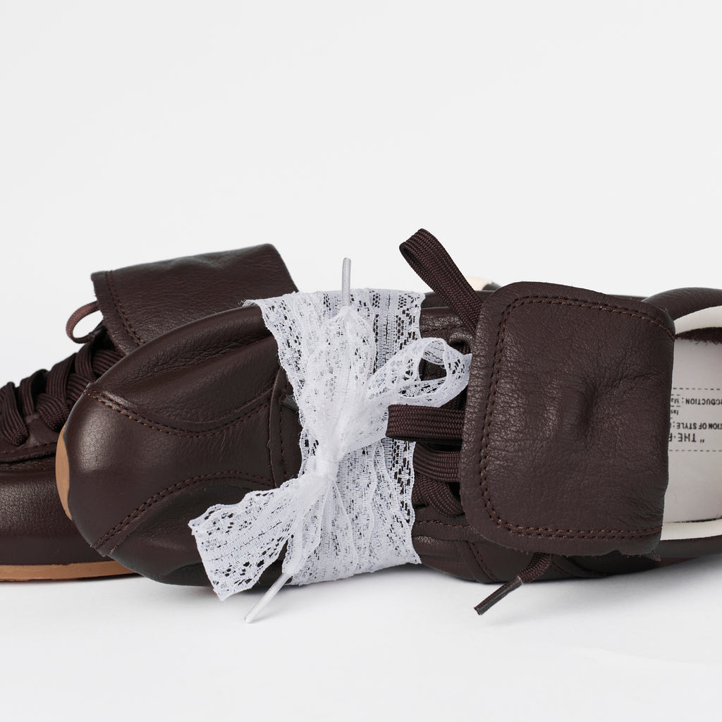 The Dual Stride Women‘s Brown Retro Genuine Leather Sneakers