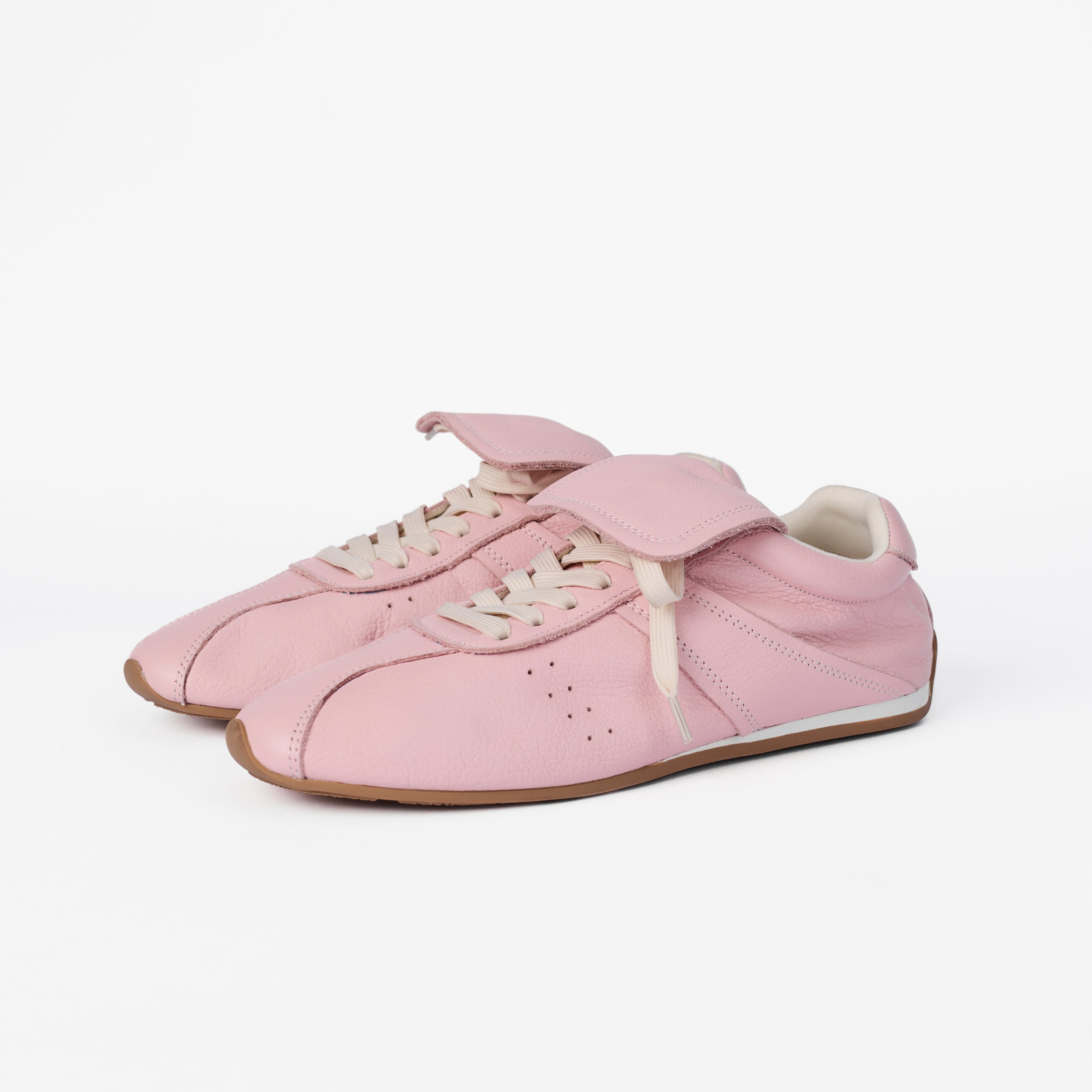 The Dual Stride Women's Genuine Pink Leather Sneakers