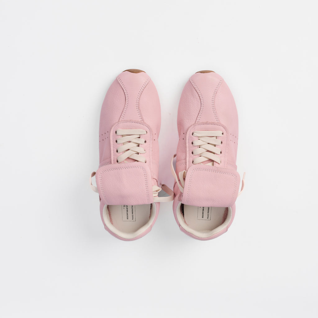 The Dual Stride Women's Genuine Pink Leather Sneakers