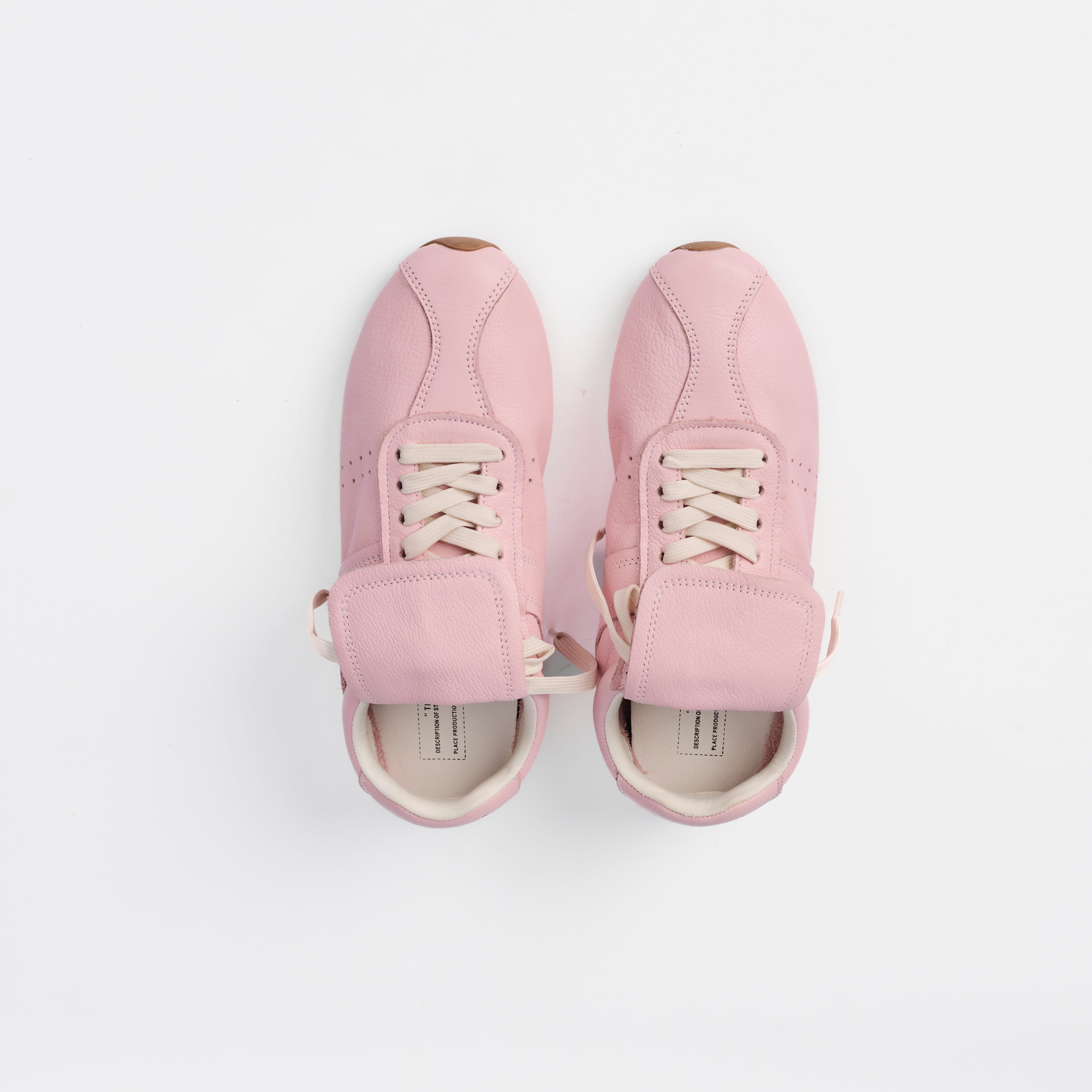 The Dual Stride Women's Genuine Pink Leather Sneakers