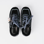 The Dual Stride Men‘s Retro Black Suede Sneakers