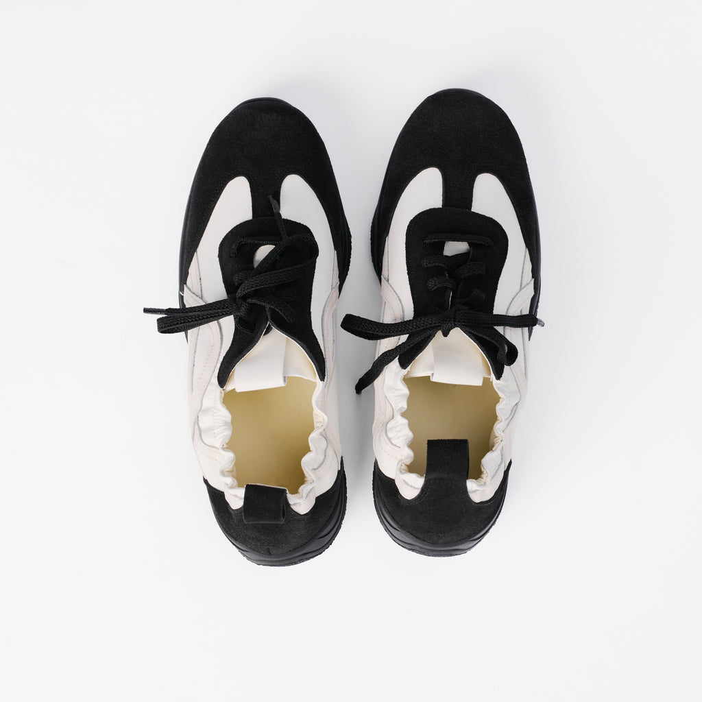 The Dual Stride Women's Color-Blocked Genuine Leather Shoes