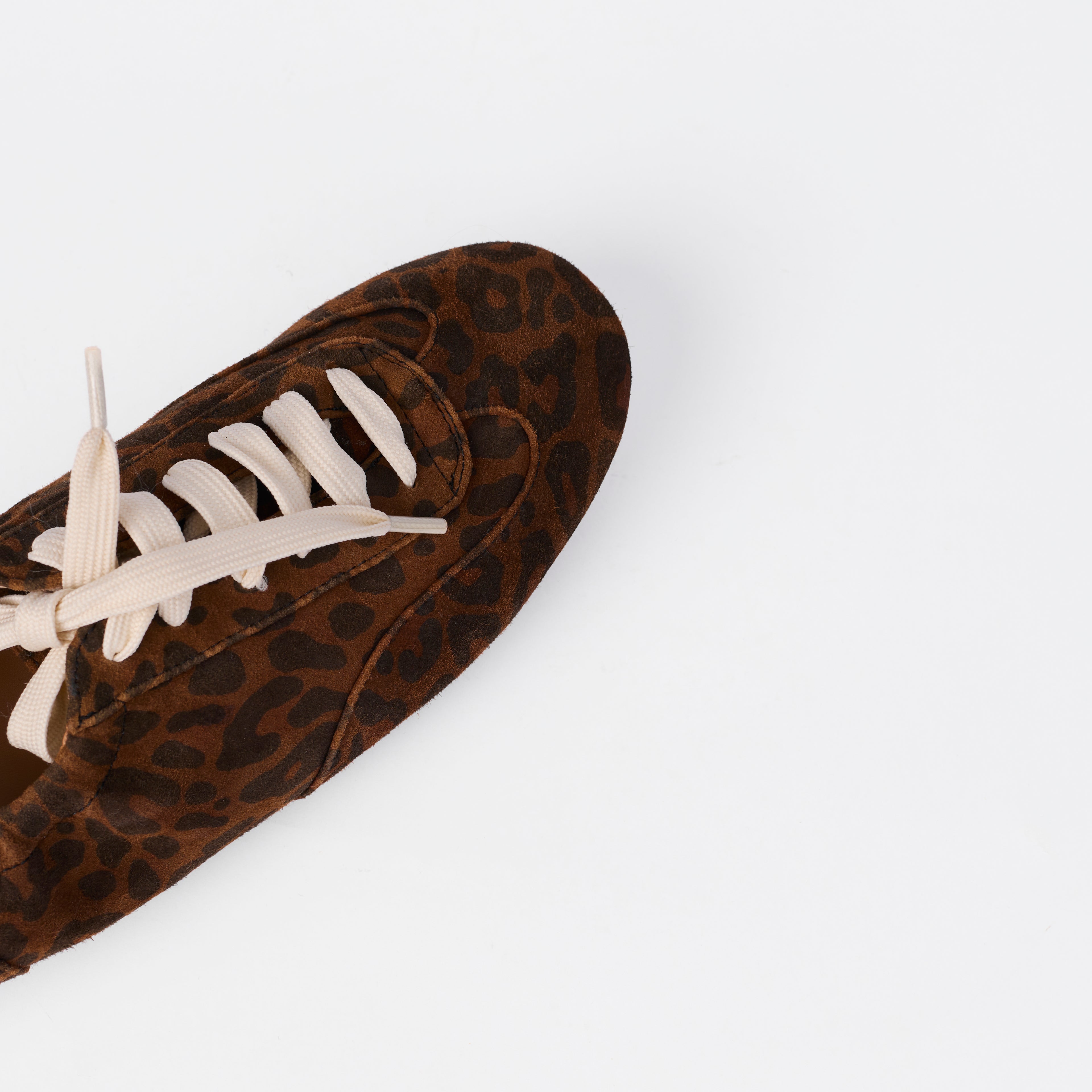The Dual Stride Women's Leopard Print Suede Ballet Sneakers