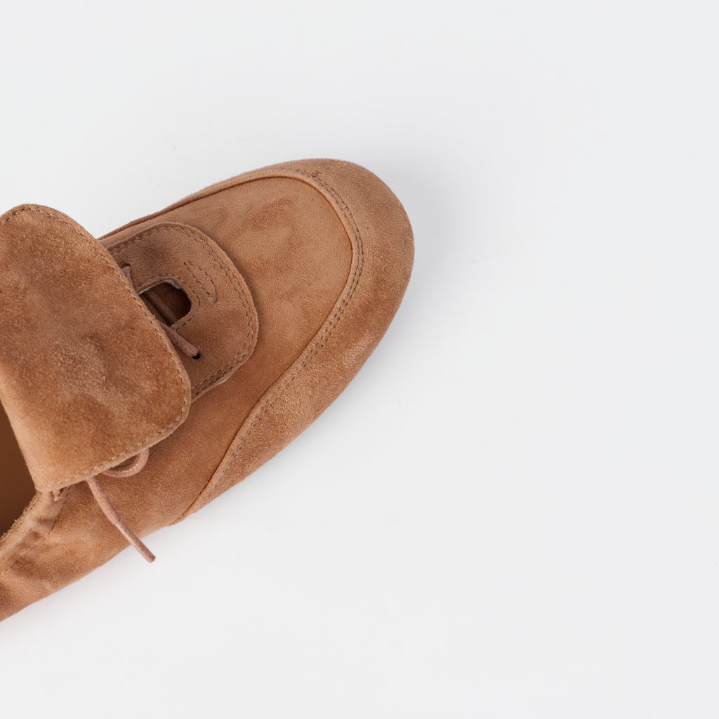 The Dual Stride Women's  Brown Suede Slip-On Trainers