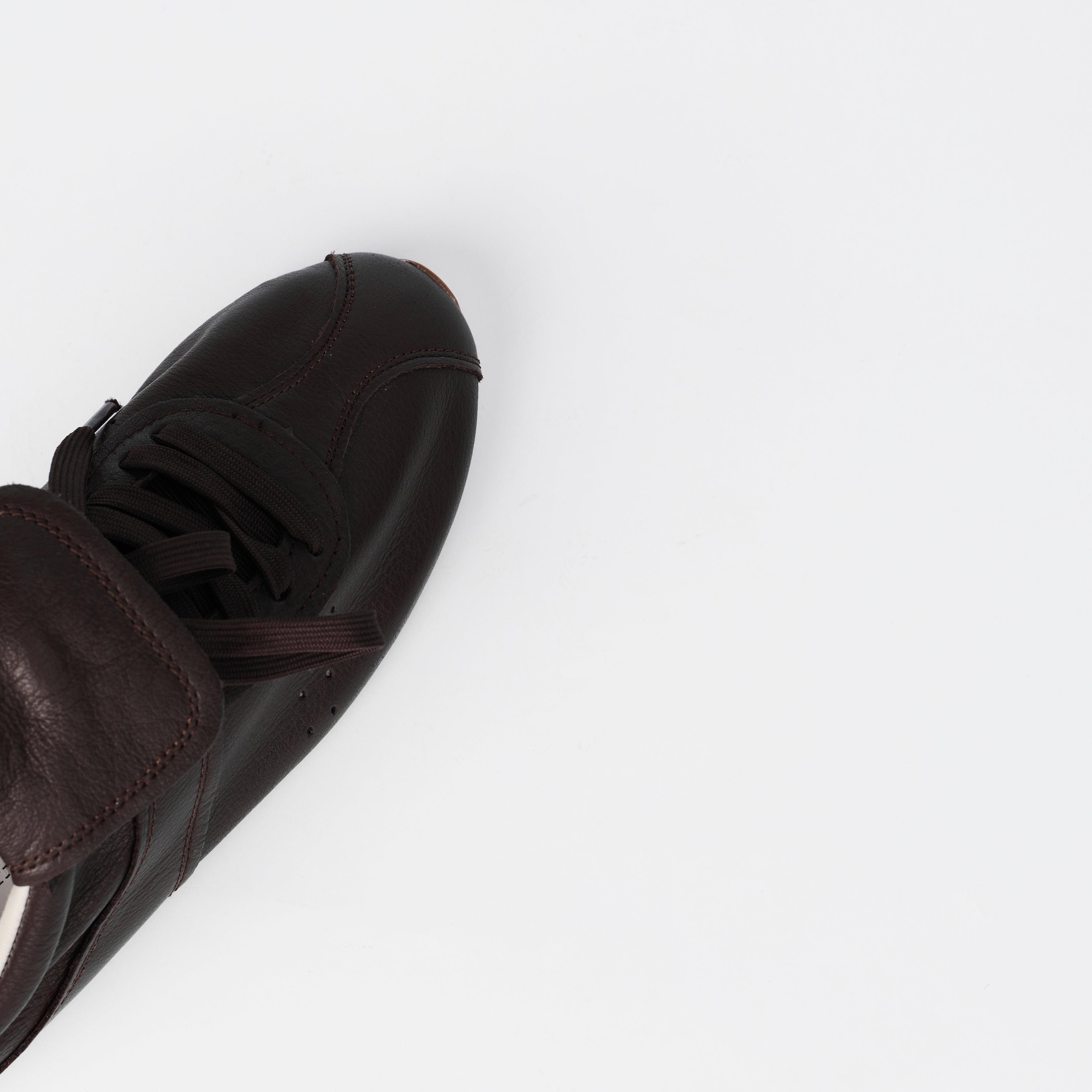 The Dual Stride Women‘s Brown Retro Genuine Leather Sneakers