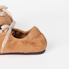 The Dual Stride Women‘s Brown Minimalist Suede Trainers