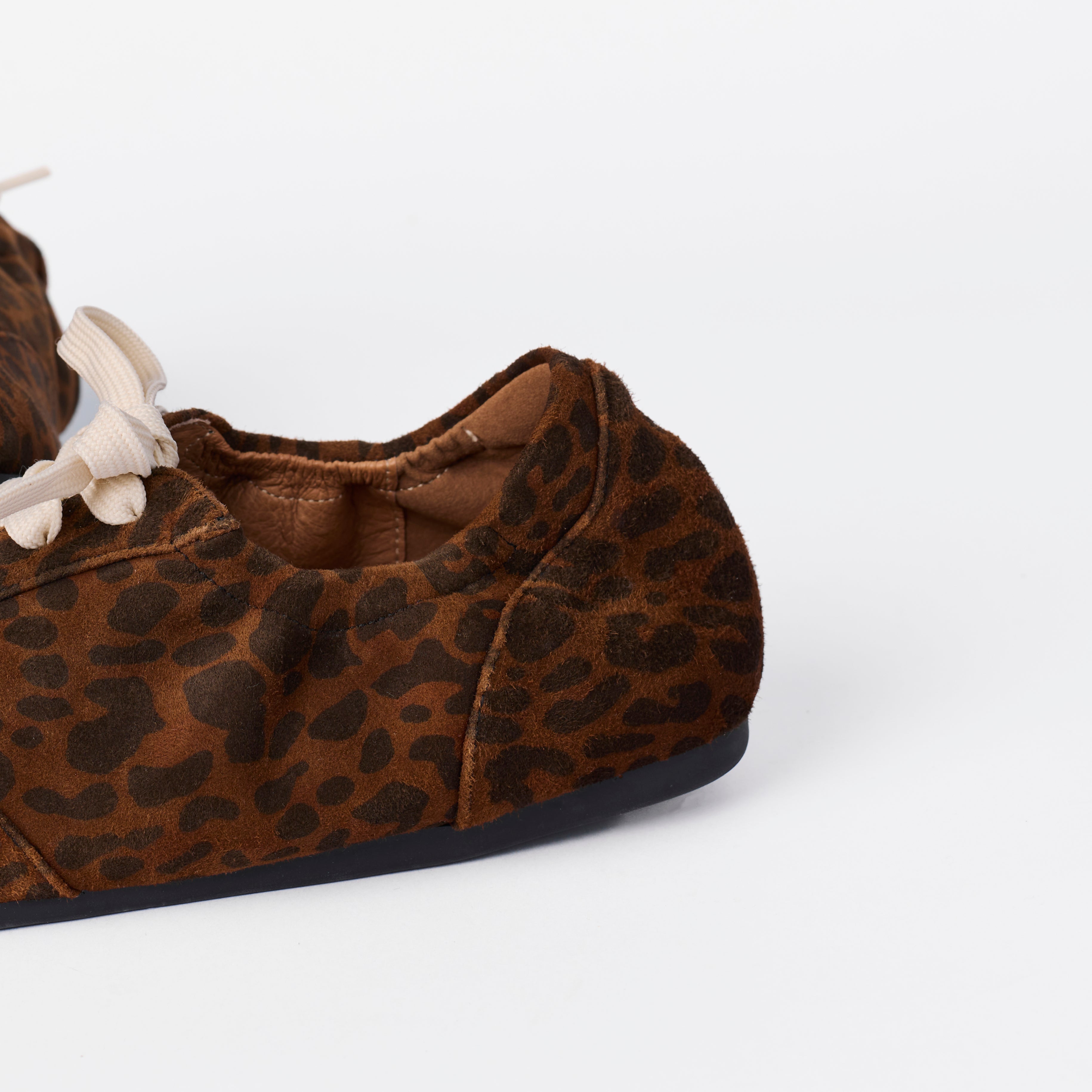 The Dual Stride Women's Leopard Print Suede Ballet Sneakers