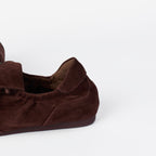 The Dual Stride Women's  Chocolate Brown Suede Slip-On Trainers