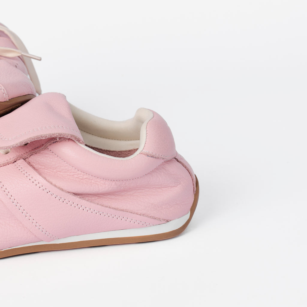 The Dual Stride Women's Genuine Pink Leather Sneakers