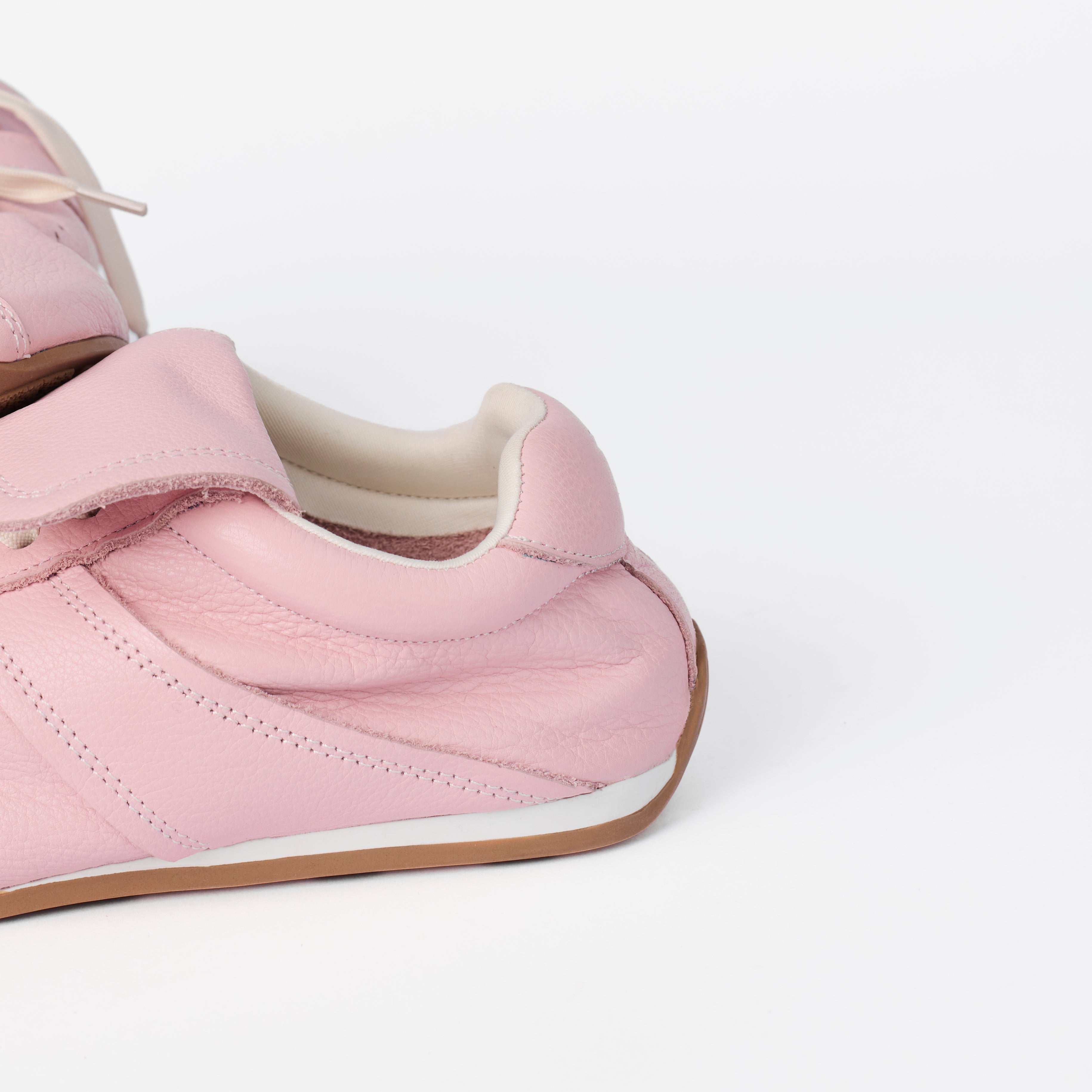 The Dual Stride Women's Genuine Pink Leather Sneakers
