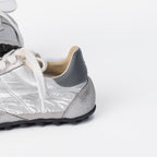 The Dual Stride Women's Casual Silver Sneakers