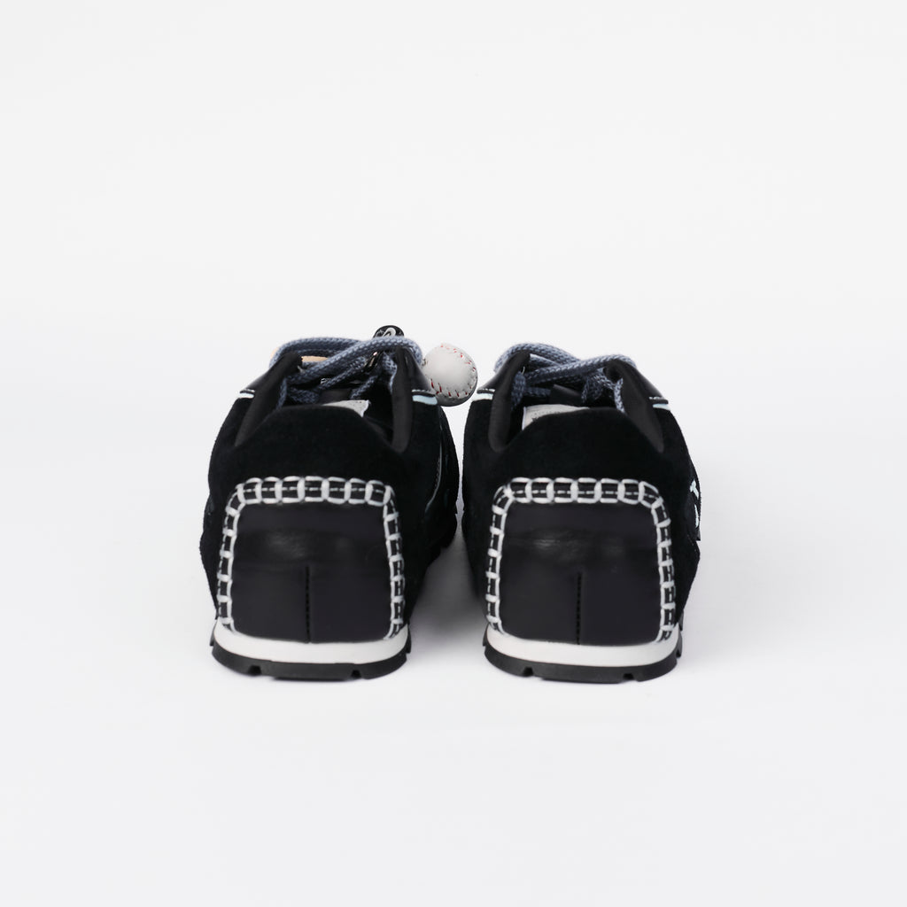 The Dual Stride Men‘s Retro Black Suede Sneakers