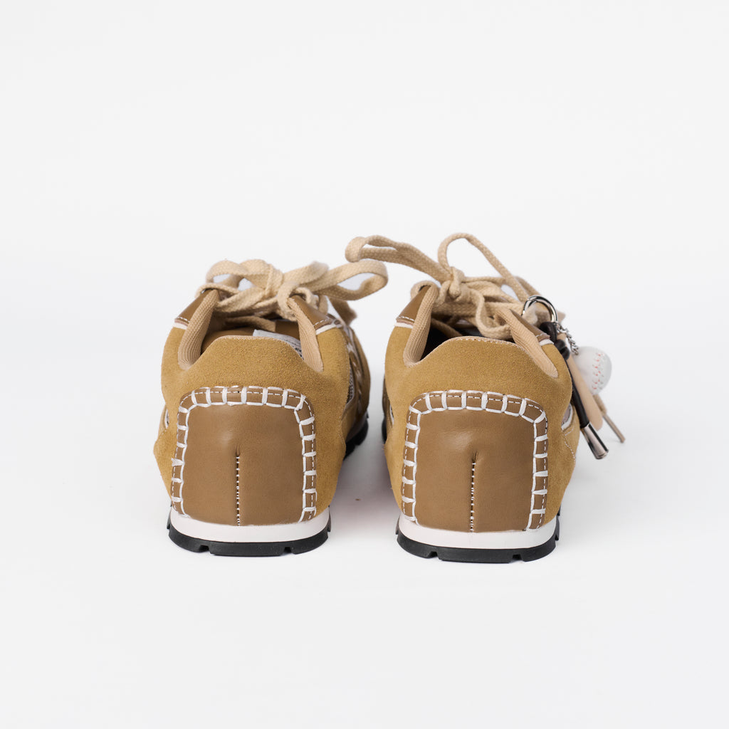 The Dual Stride Men‘s Retro Beige Suede Sneakers